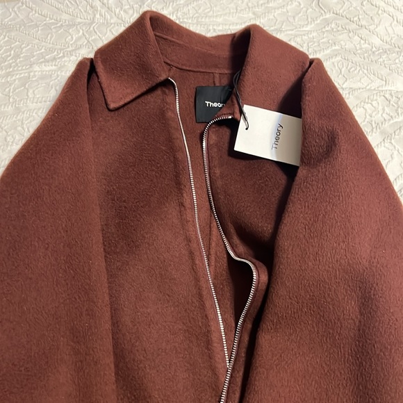 Theory open cardigan Clean Caban DG double zipper sweater NWT stunning and warm. - Picture 5 of 11